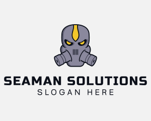 Gas Mask Villain logo design