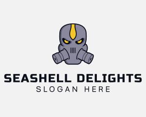 Gas Mask Villain logo design