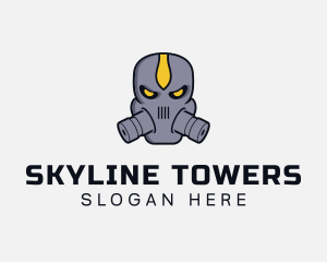 Gas Mask Villain logo design