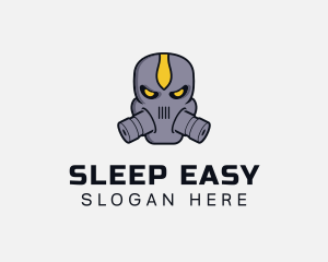 Gas Mask Villain logo design