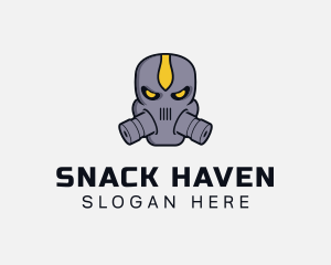 Gas Mask Villain logo design