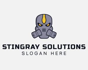 Gas Mask Villain logo design