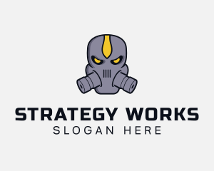 Gas Mask Villain logo design