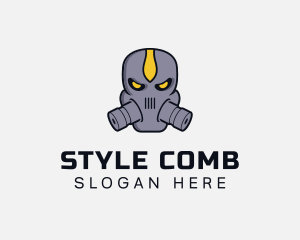 Gas Mask Villain logo design