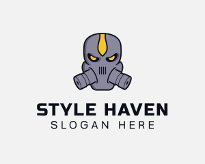 Gas Mask Villain logo design