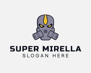 Gas Mask Villain logo design