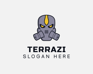 Gas Mask Villain logo design