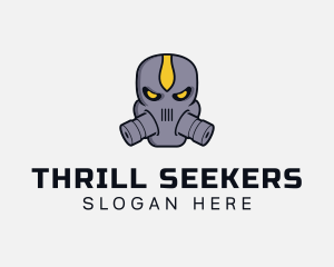 Gas Mask Villain logo design