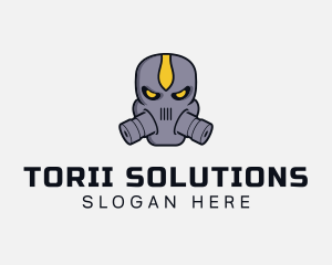 Gas Mask Villain logo design