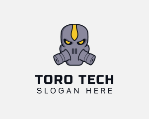 Gas Mask Villain logo design