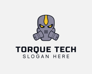 Gas Mask Villain logo design