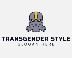 Gas Mask Villain logo design