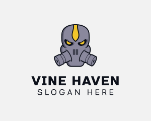 Gas Mask Villain logo design