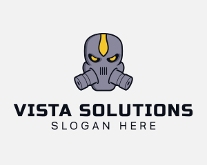 Gas Mask Villain logo design