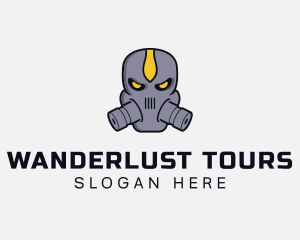 Gas Mask Villain logo design