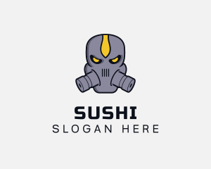 Gas Mask Villain logo design