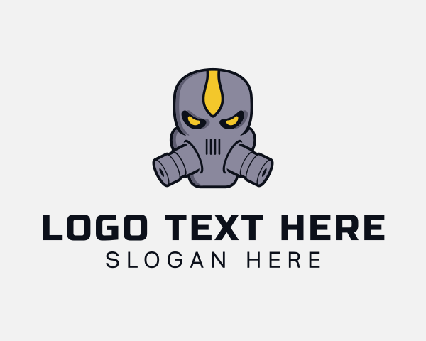 Twitch - Gas Mask Villain logo design