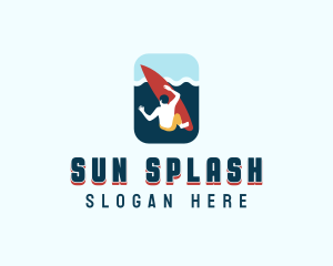 Beachwear - Sea Surfing Surfer logo design