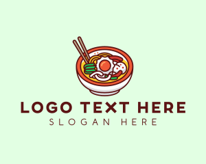 Asian Food - Bibimbap Korean Food logo design