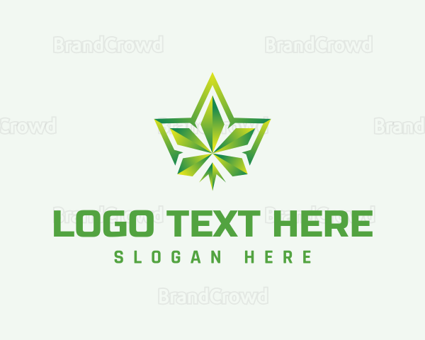 Polygon Cannabis Leaf Logo