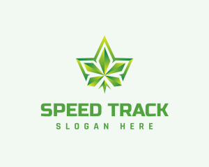 Polygon Cannabis Leaf Logo