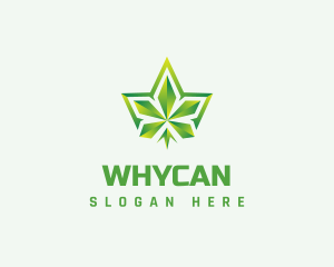 Polygon Cannabis Leaf Logo