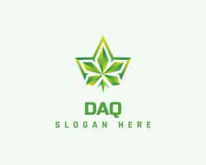 Natural - Polygon Cannabis Leaf logo design