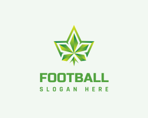 Smoke - Polygon Cannabis Leaf logo design