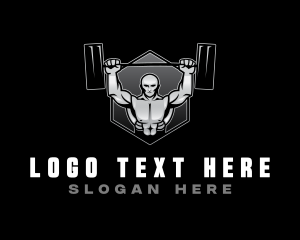 Crossfit - Strong Man Bodybuilder logo design