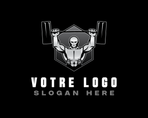 Military Training - Strong Man Bodybuilder logo design