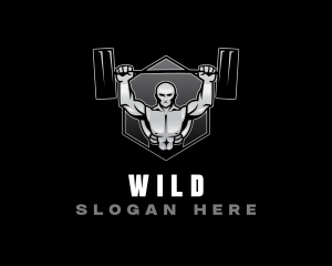 Trainer - Strong Man Bodybuilder logo design