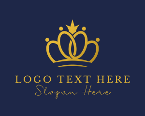 Treasure - Gold Royal Crown Ring logo design
