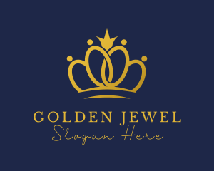 Treasure - Gold Royal Crown Ring logo design