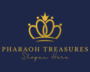 Gold Royal Crown Ring logo design