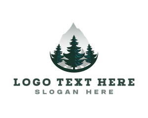 Treking - Pine Tree Mountain Forestry logo design
