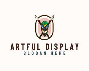 Spear Tribal Tiki  logo design