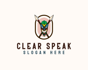 Spear Tribal Tiki  logo design