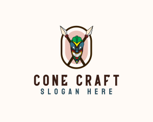 Spear Tribal Tiki  logo design