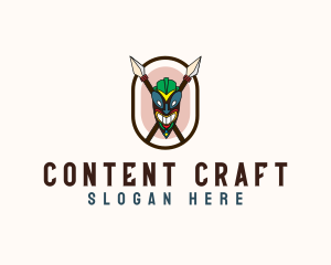 Spear Tribal Tiki  logo design