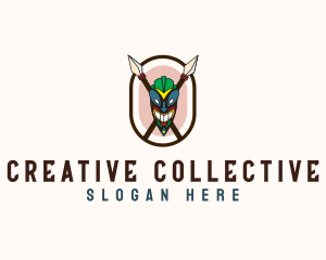 Spear Tribal Tiki  logo design