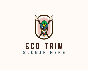 Spear Tribal Tiki  logo design