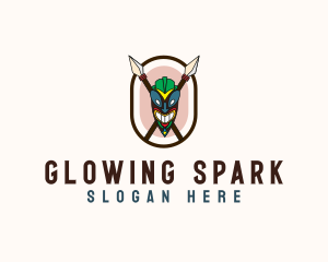 Spear Tribal Tiki  logo design