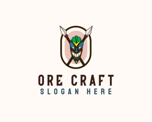 Spear Tribal Tiki  logo design