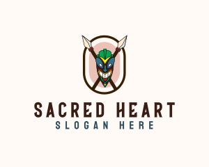 Spear Tribal Tiki  logo design