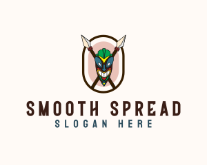 Spear Tribal Tiki  logo design