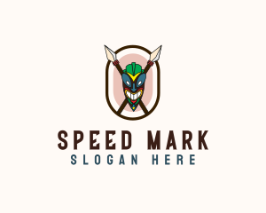 Spear Tribal Tiki  logo design