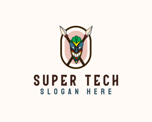 Spear Tribal Tiki  logo design