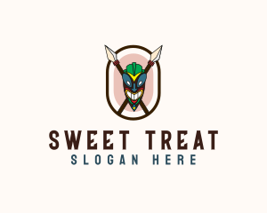 Spear Tribal Tiki  logo design