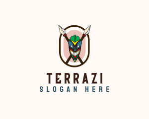 Spear Tribal Tiki  logo design