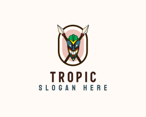 Spear Tribal Tiki  logo design